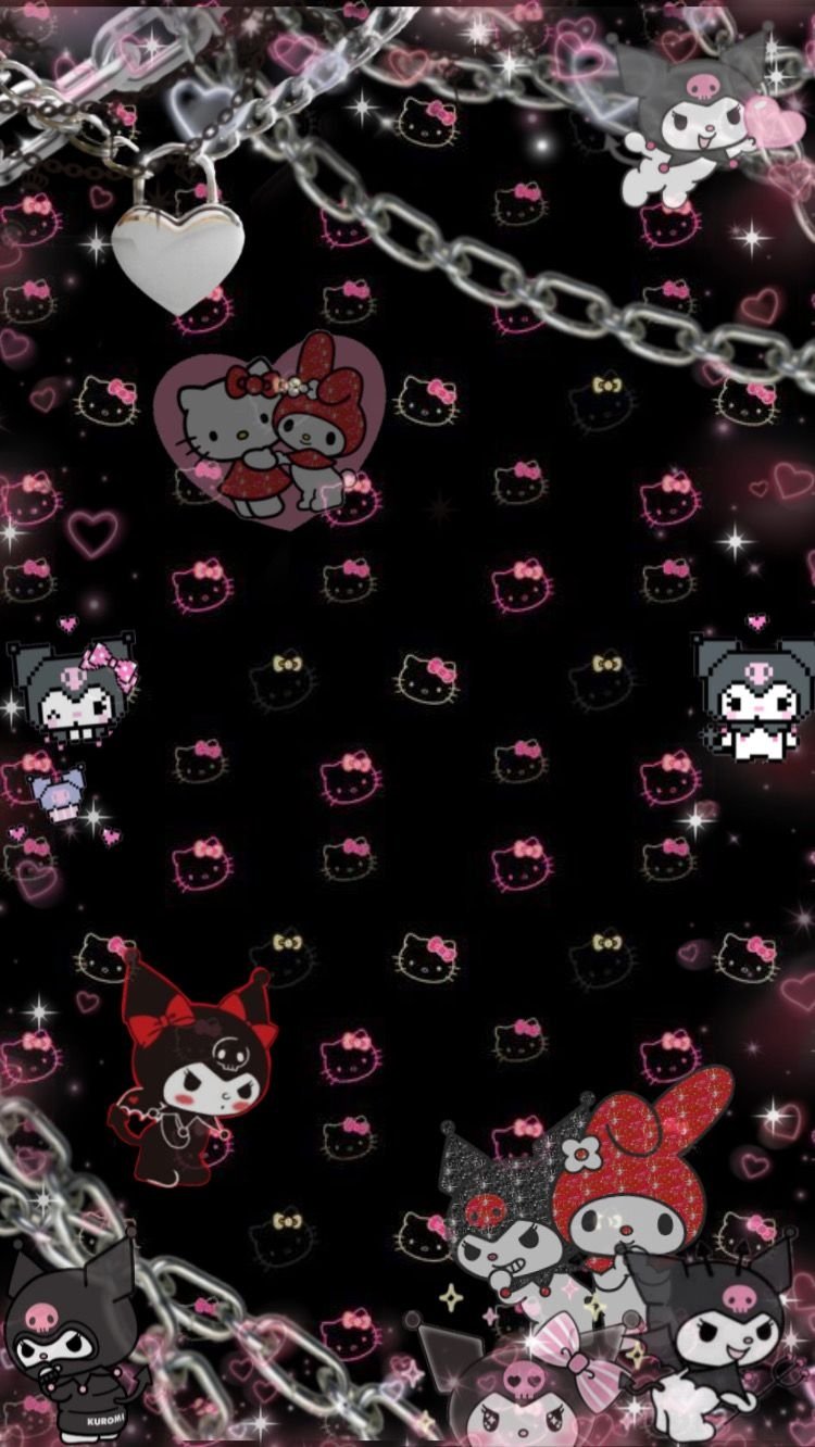 Kuromi hello Kitty обои