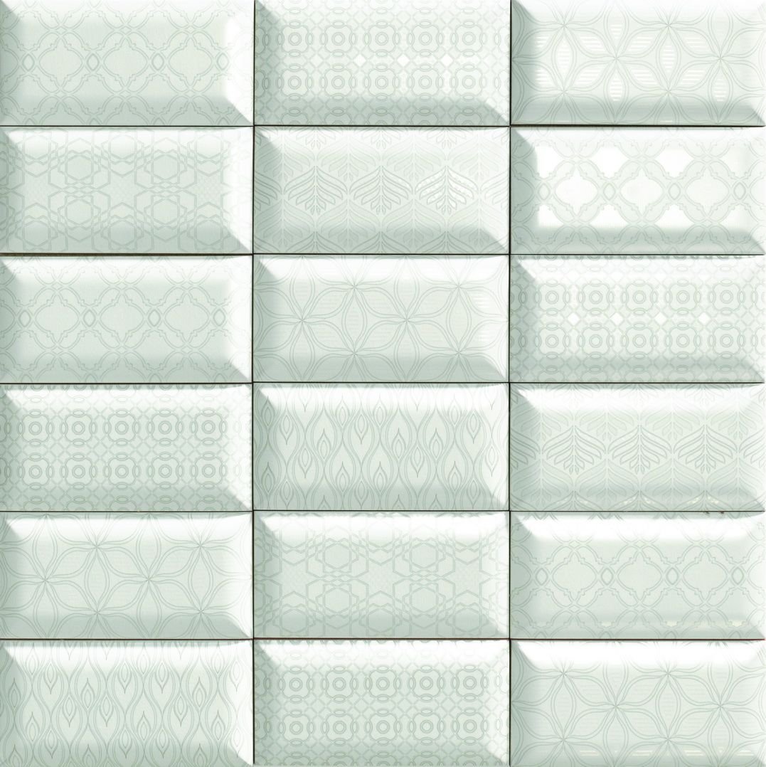 Mainzu bumpy Luxor White 10x20