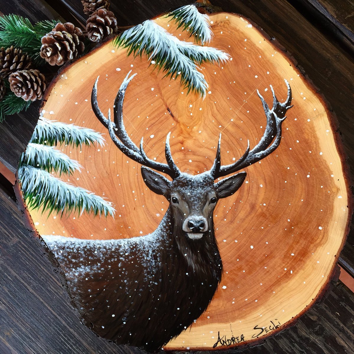 Christmas Deer Paintings