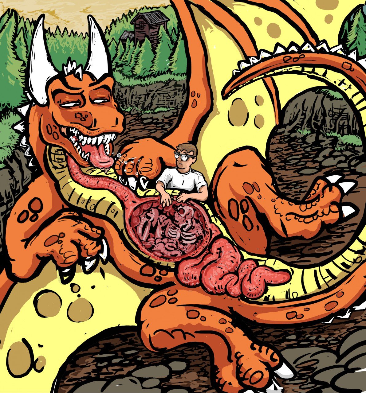 Vore Burp дракон