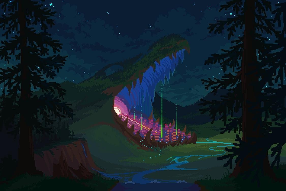 Долина призрачной Луны pixelart
