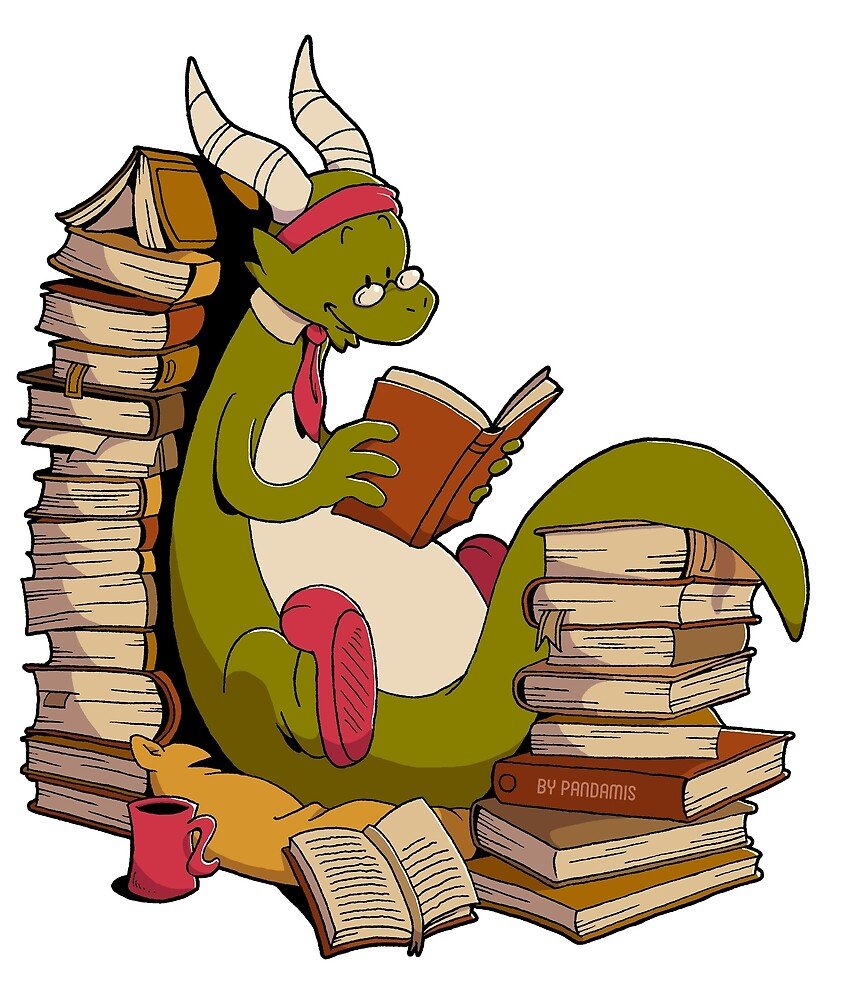 Дракон с книжкой