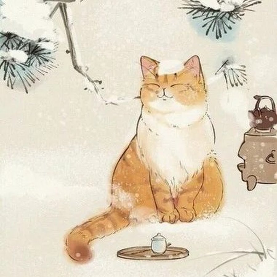 Котик в японском стиле