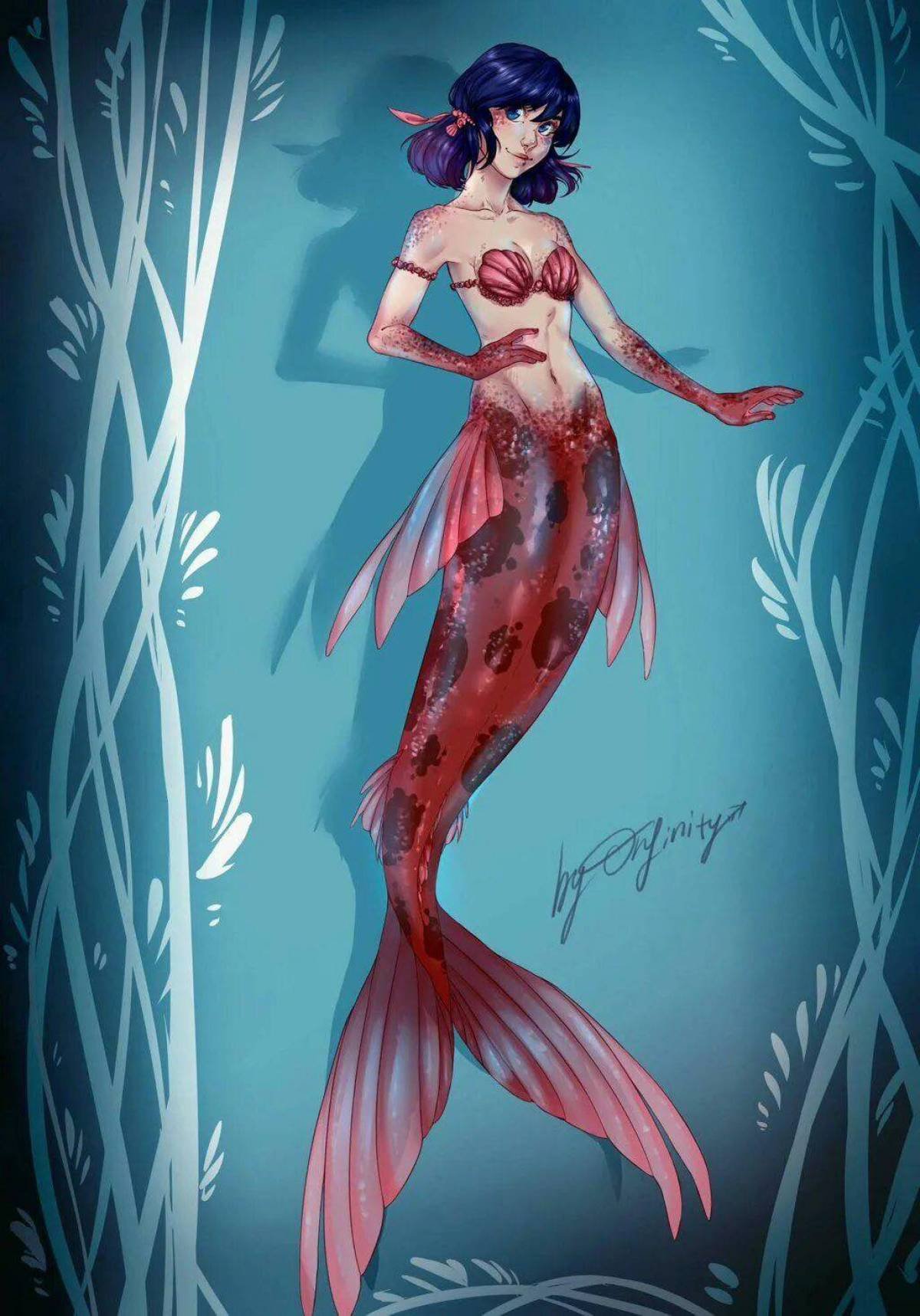 Леди баг Маринетт Русалка