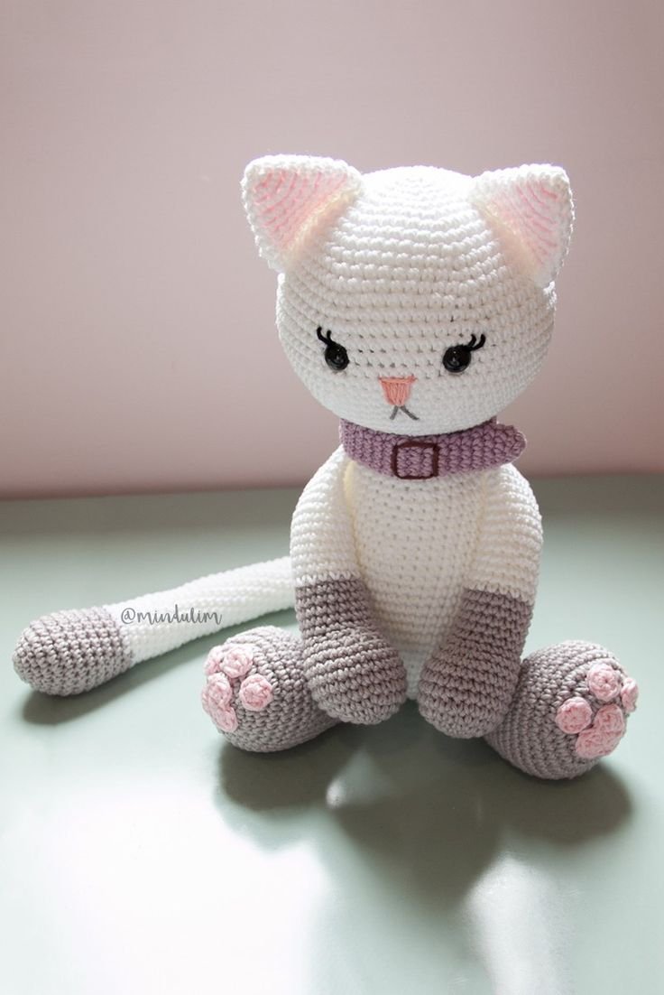 Японские игрушки амигуруми кошечка