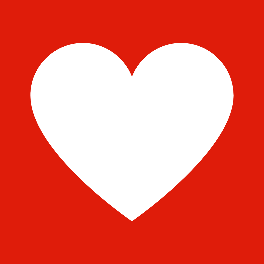 Сердце черно белое