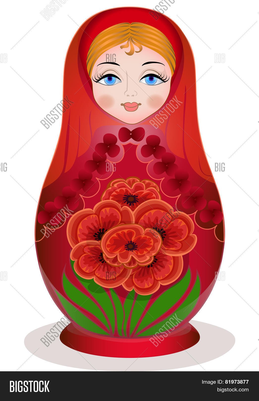 Матрёшки краснымцветомдля детей