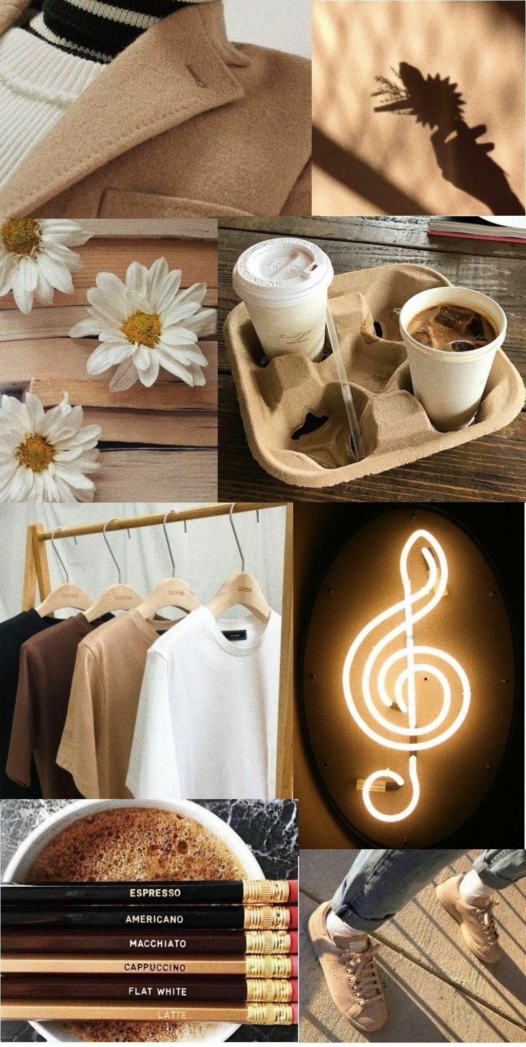 Эстетика коллаж коричневый