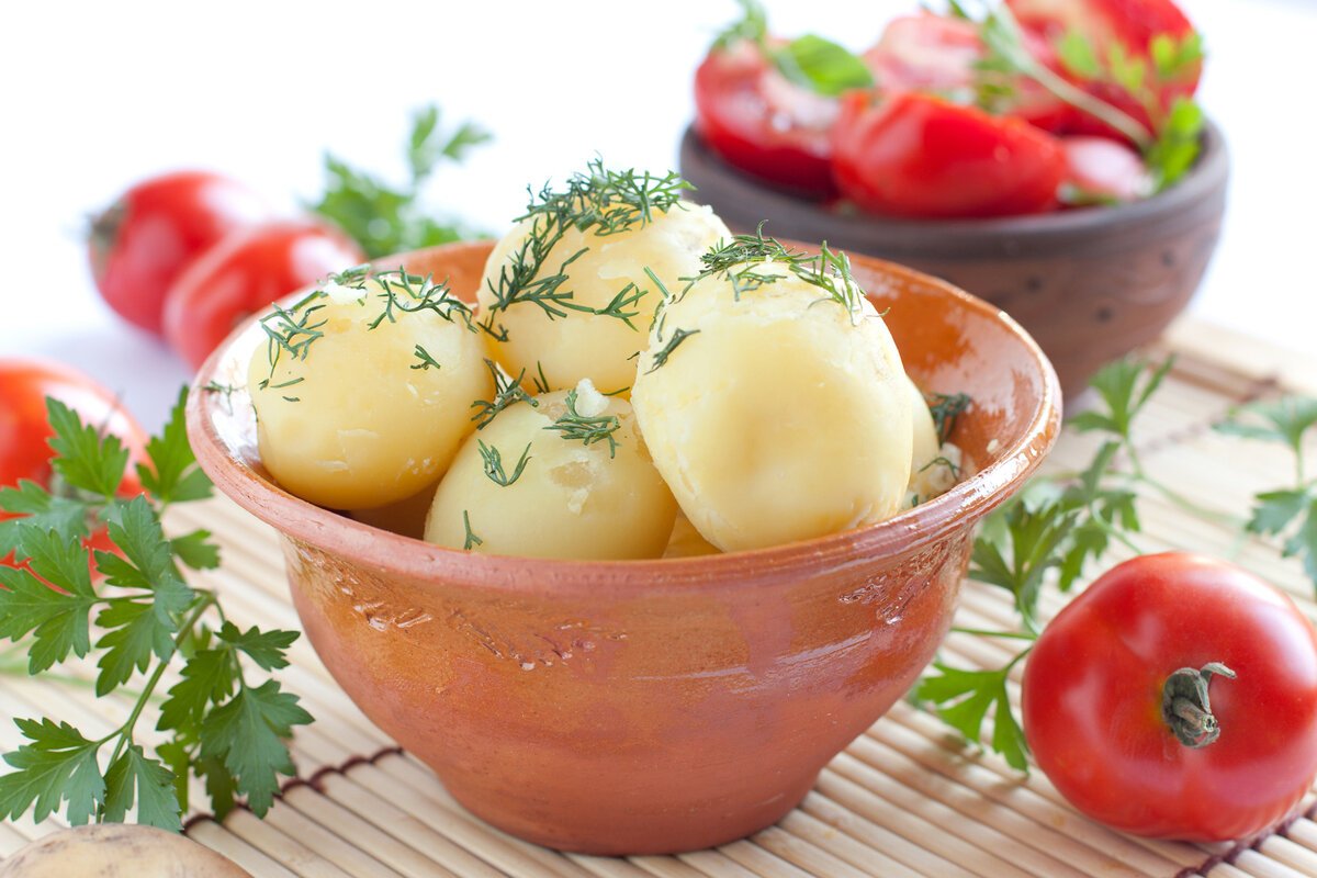 Отварной картофель черри