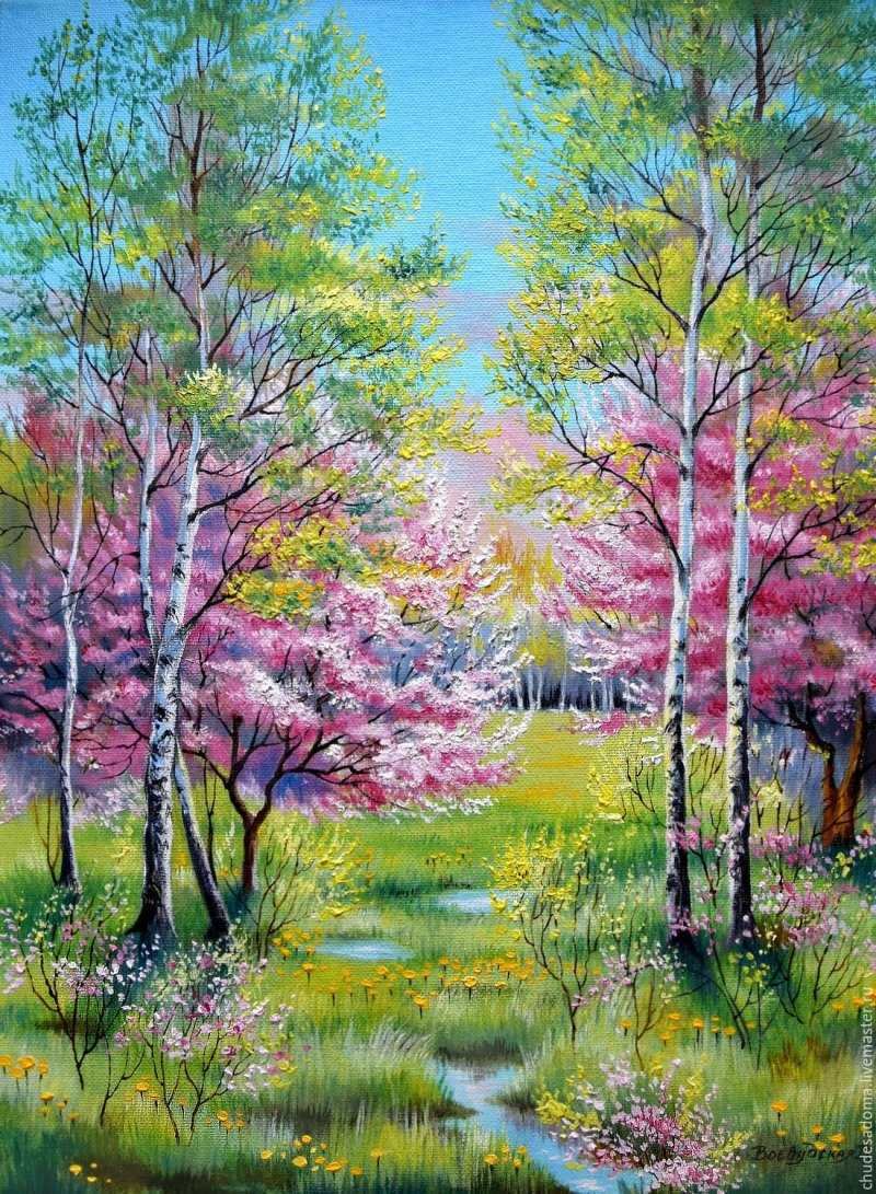 Пейзаж красками