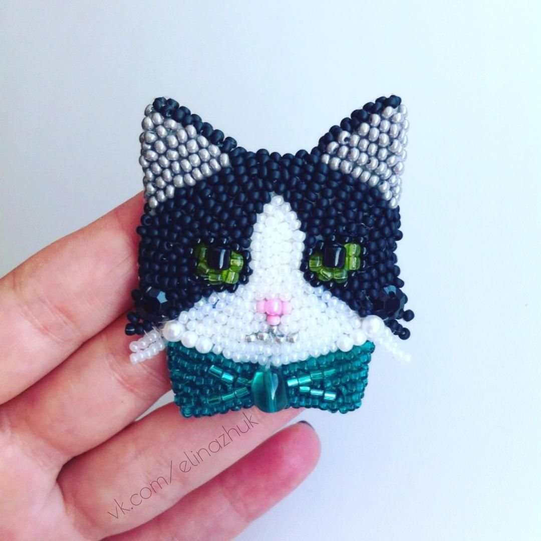 Котенок из бисера