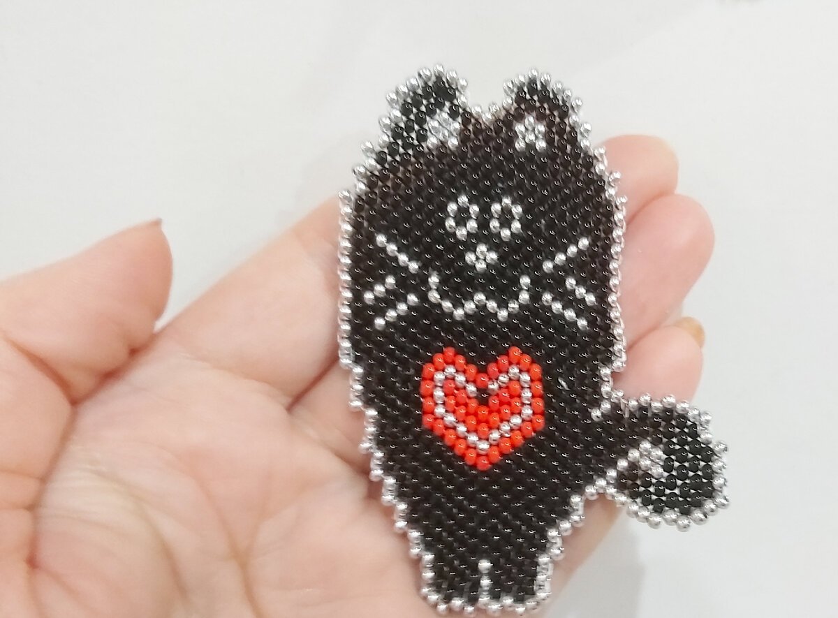 Котик из бисера