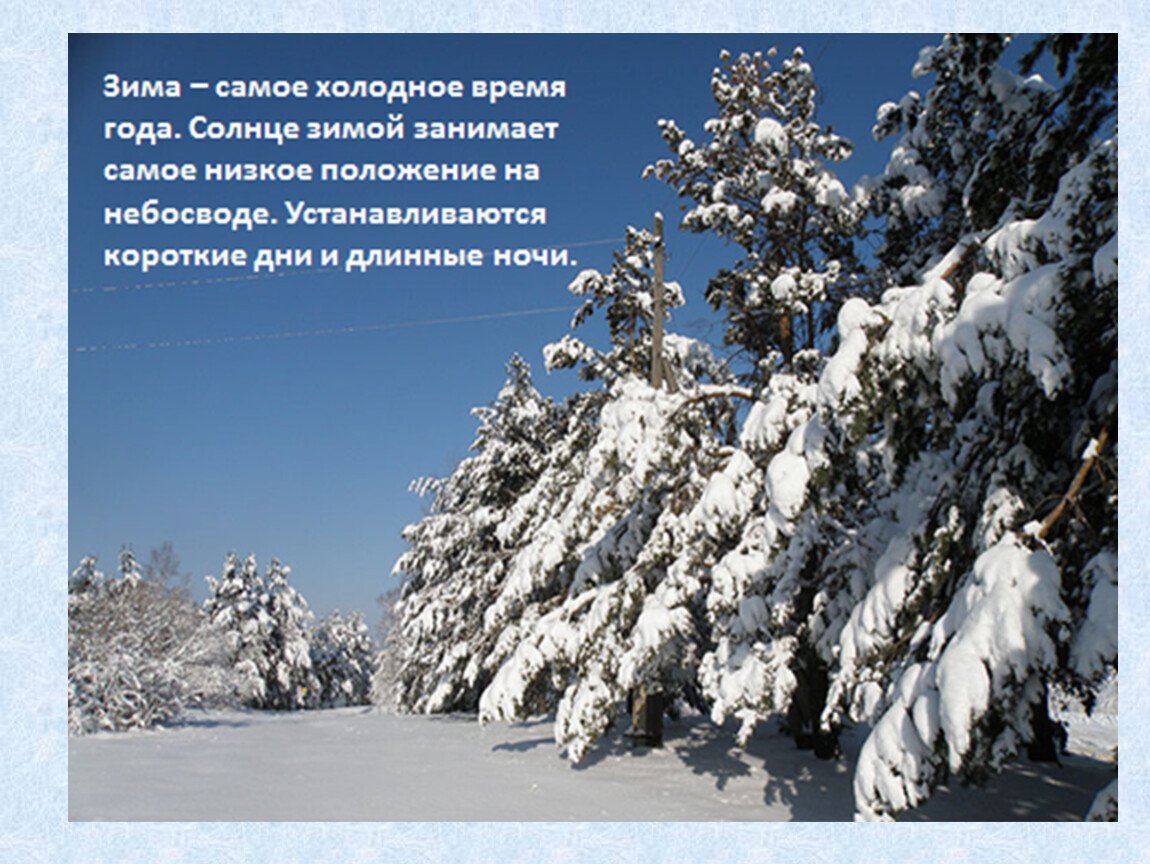 Проект зимние изменения в природе