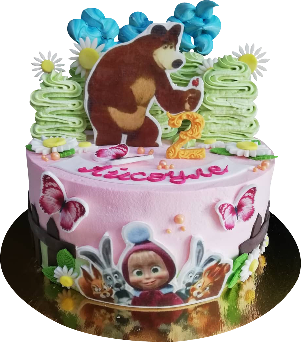 Торт Маша и медведь мальчику на 1 годик