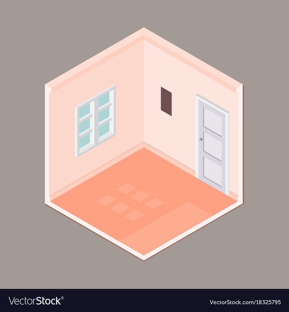 Комната isometric 3d пустая