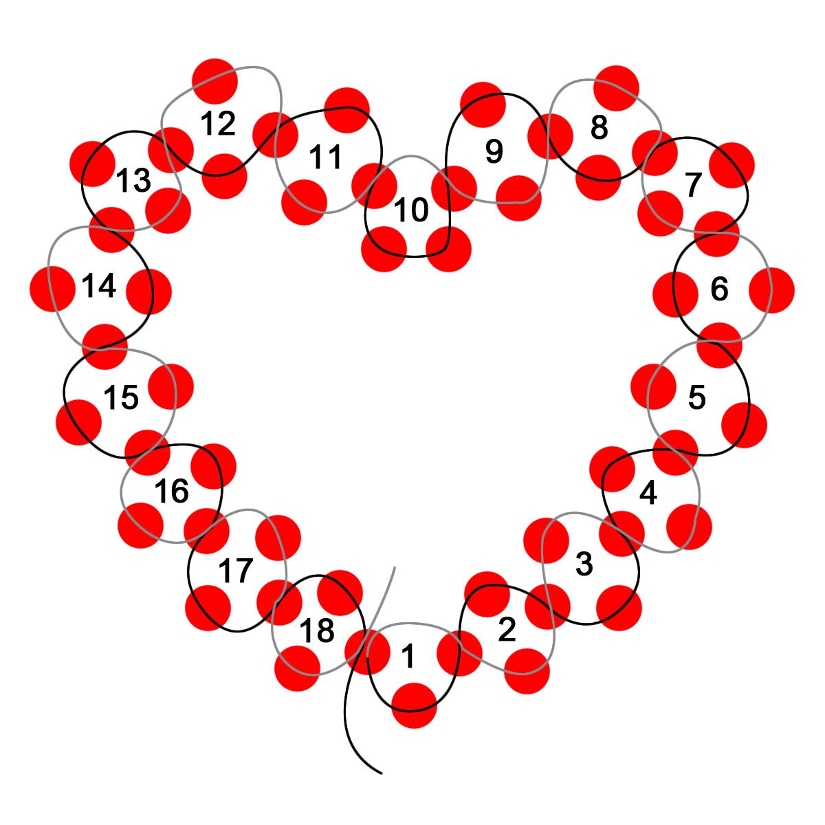 Сердце из бисера