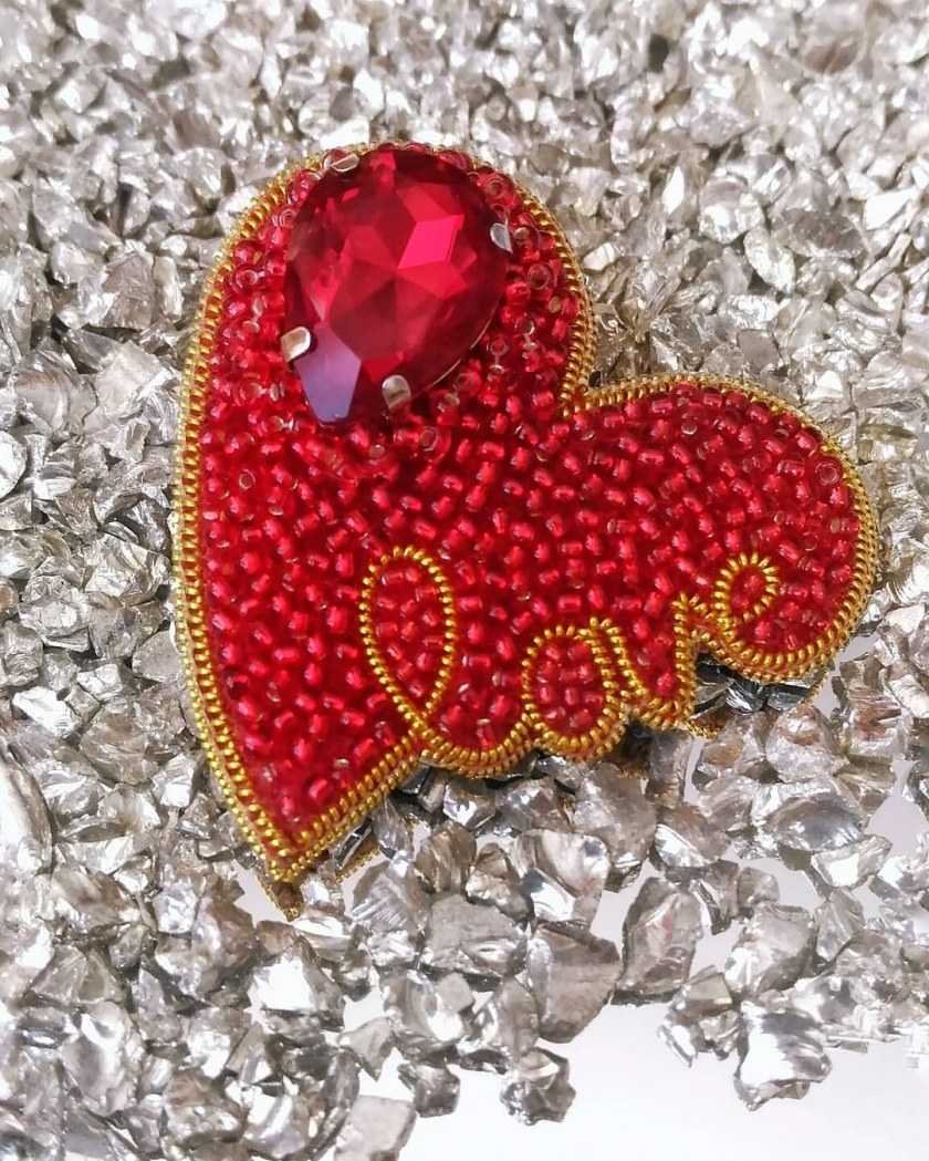 Сердце из бисера