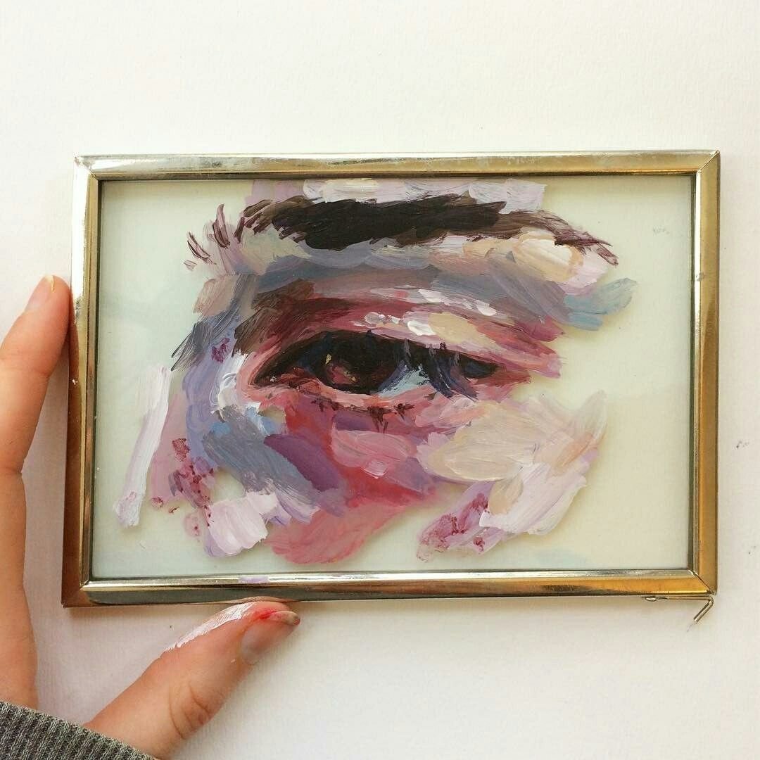 Глаз масляными красками