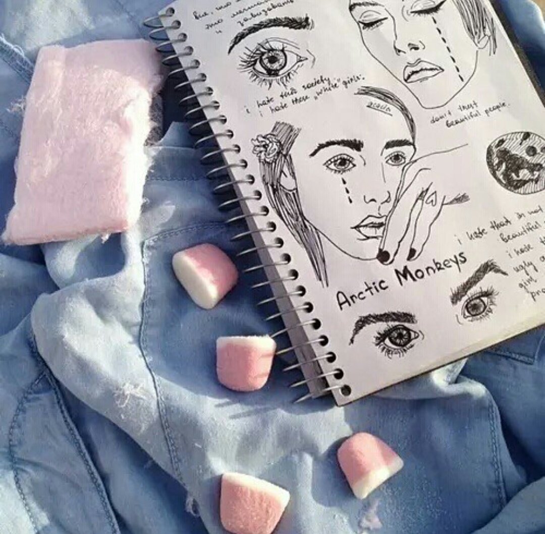 Эстетичные рисунки для скетчбука