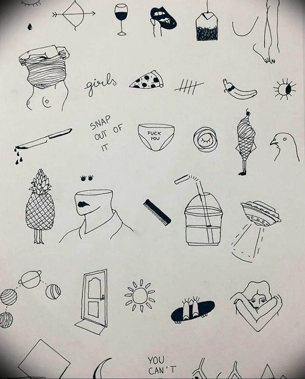 Эстетические маленькие рисунки