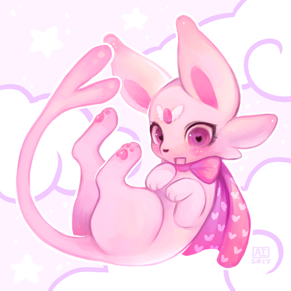 Розовый покемон Espeon