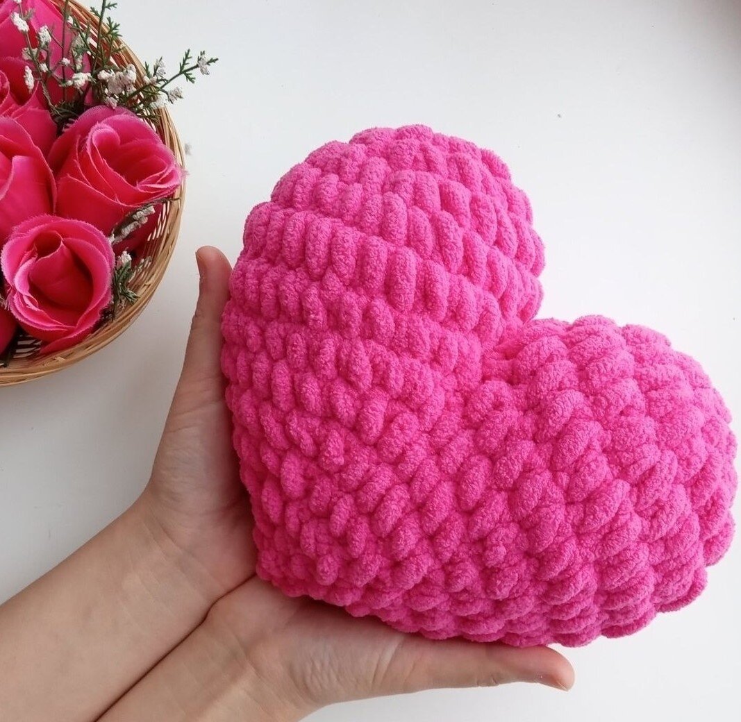 Сердечко амигуруми крючком