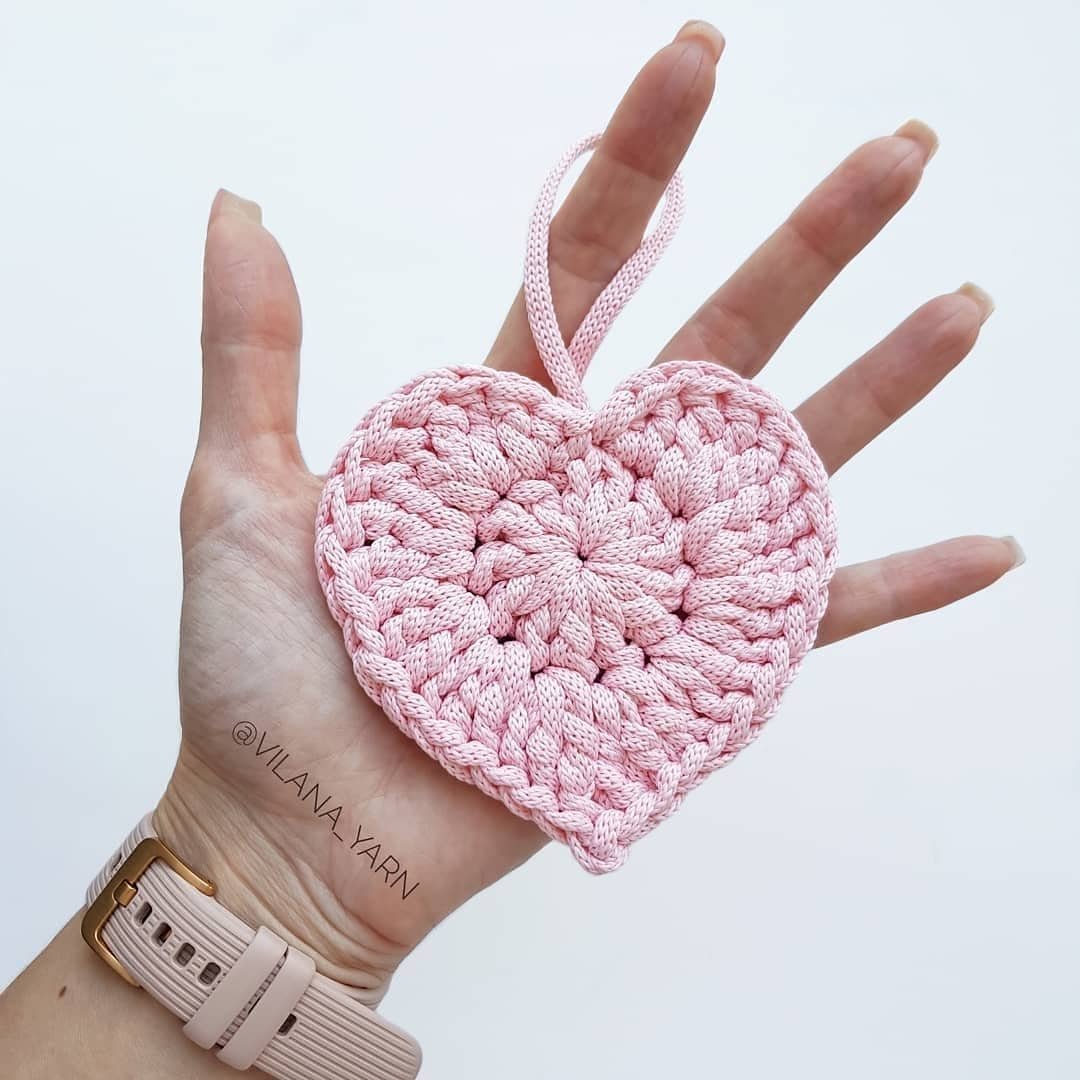Сердце из пряжи