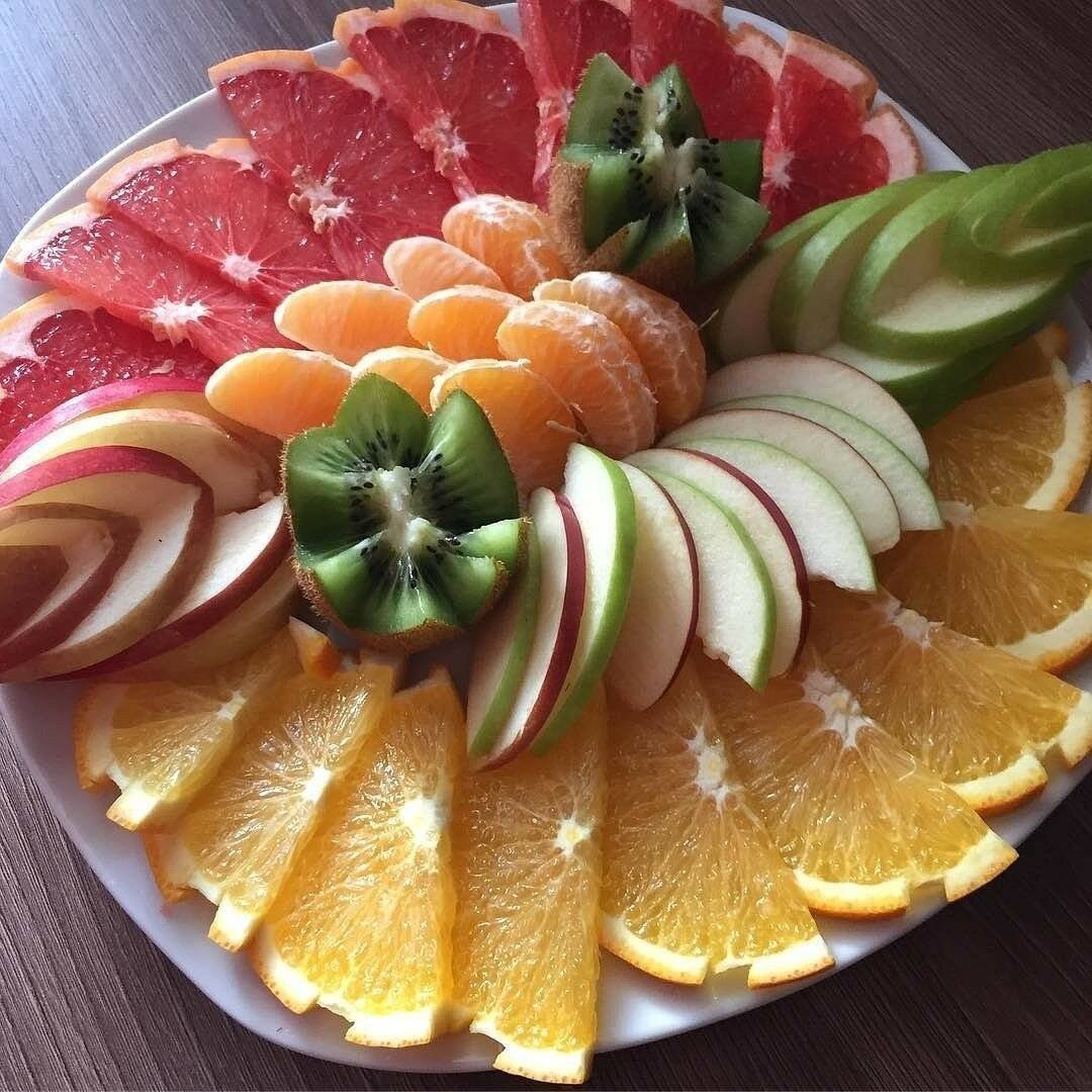 Красивая нарезка фруктов