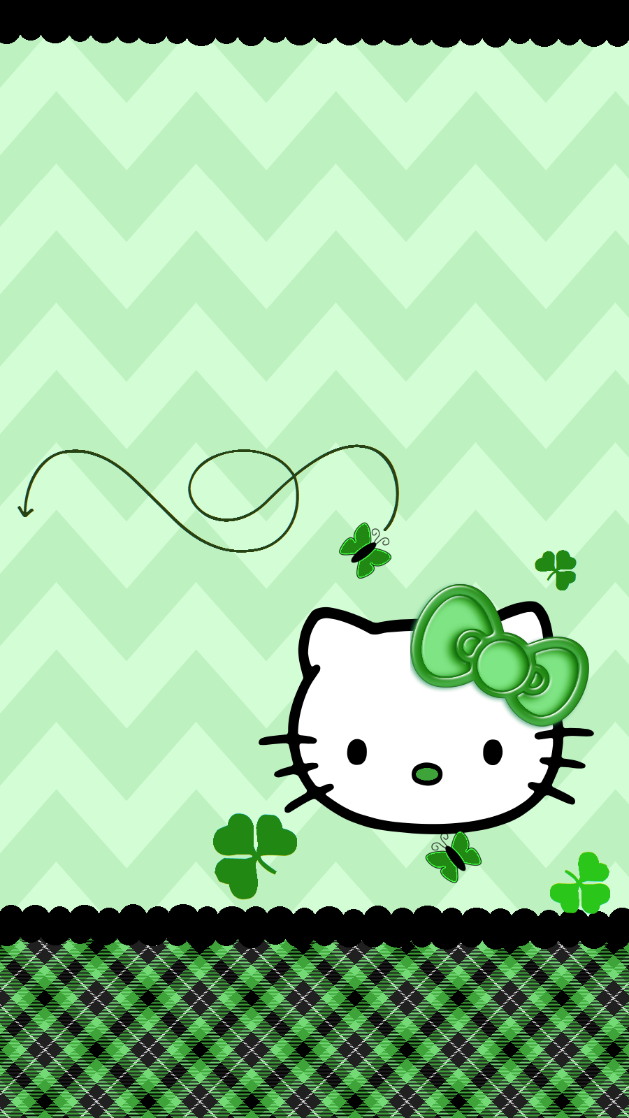 Hello Kitty зеленого цвета