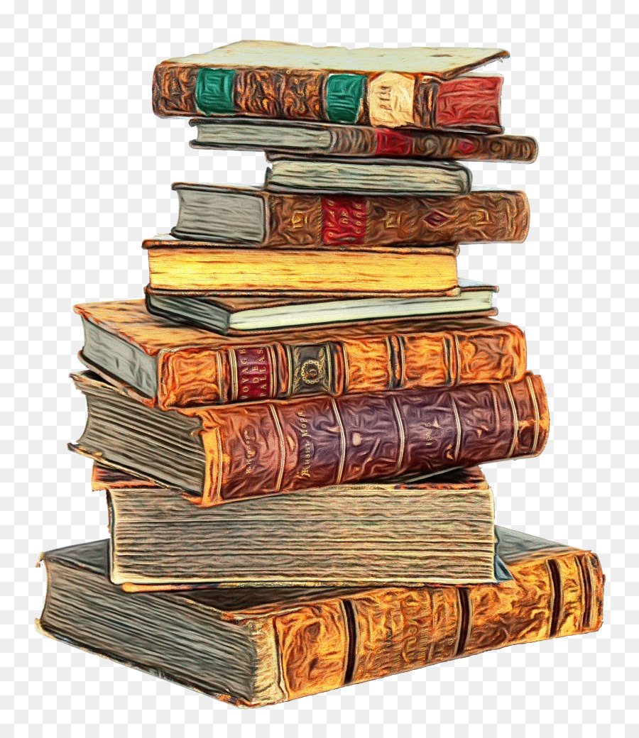 Стопка книг на прозрачном фоне