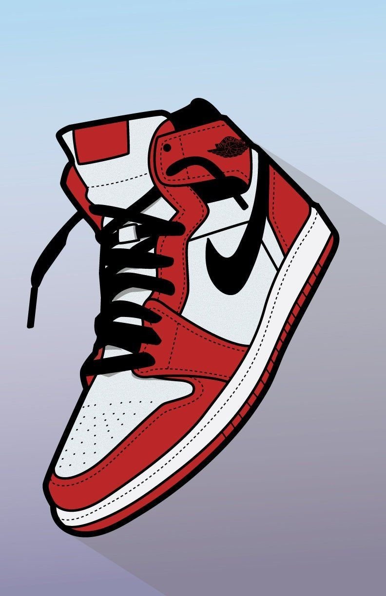 Nike Air Jordan 1 рисунок