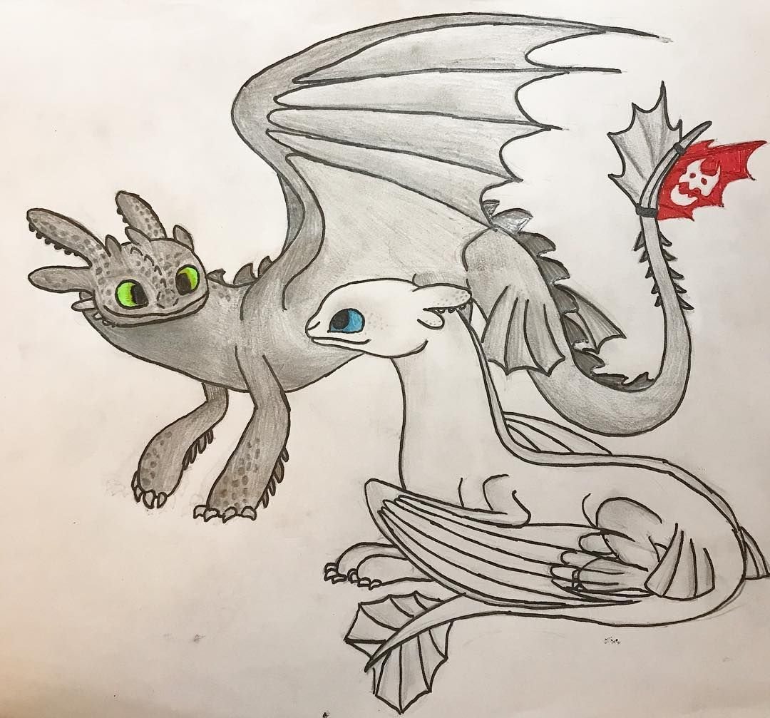 Дракончики карандашом