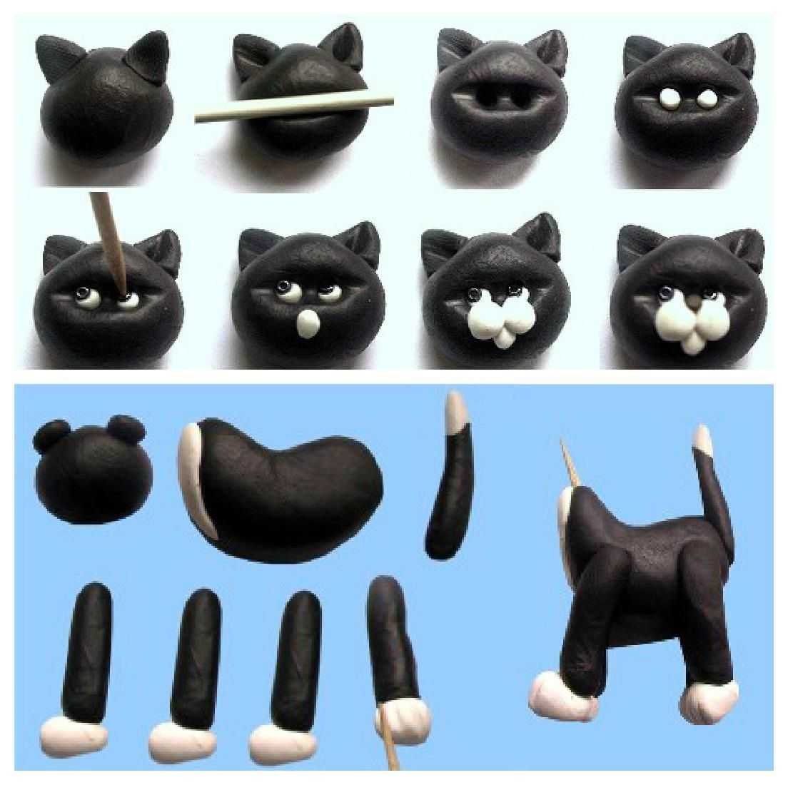 Котик из пластилина