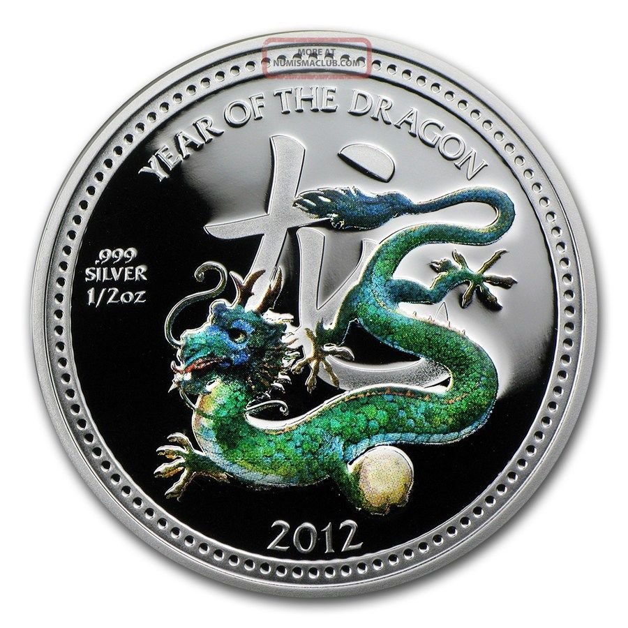 Монета the year of the Dragon 2 Dollar