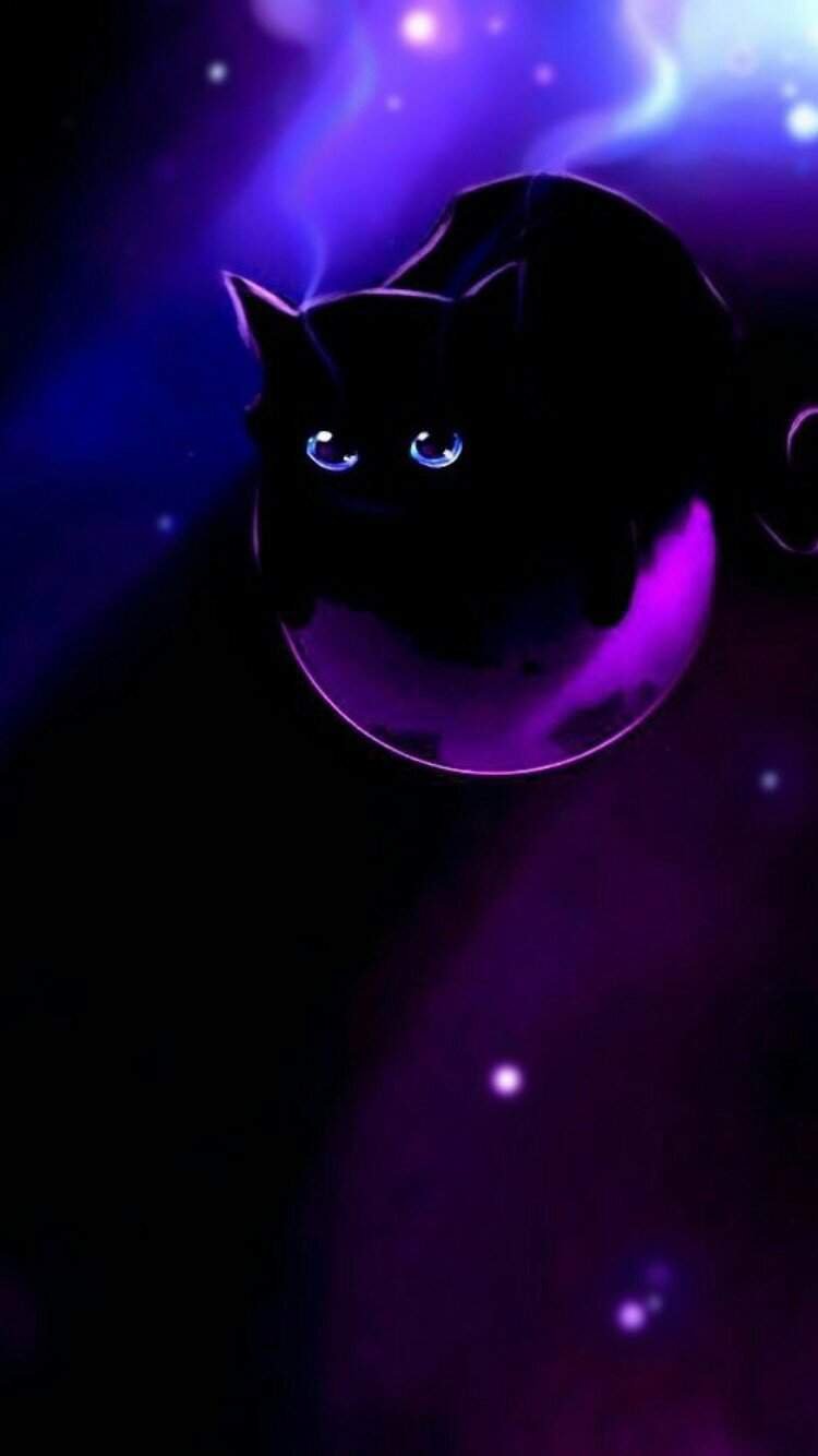 Фиолетовый котенок