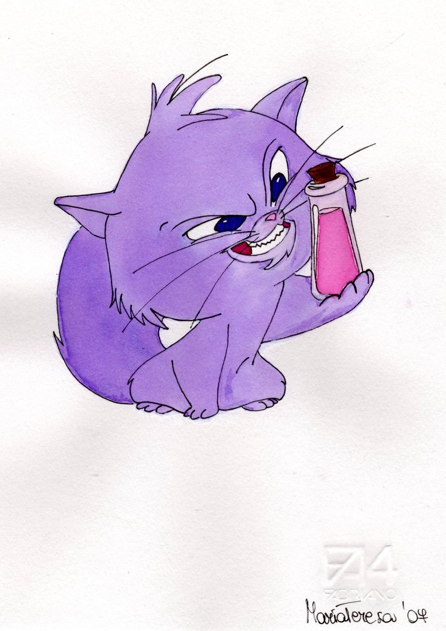 Фиолетовый кот из мультика