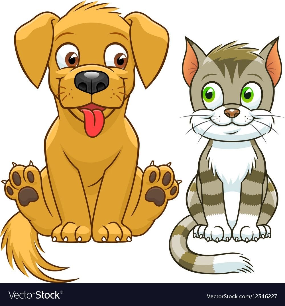 Мультяшные котики и собачки
