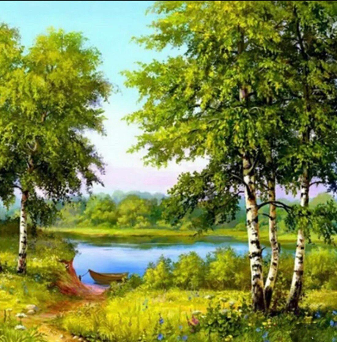 Алмазная мозаика gf 2727 Лесное озеро