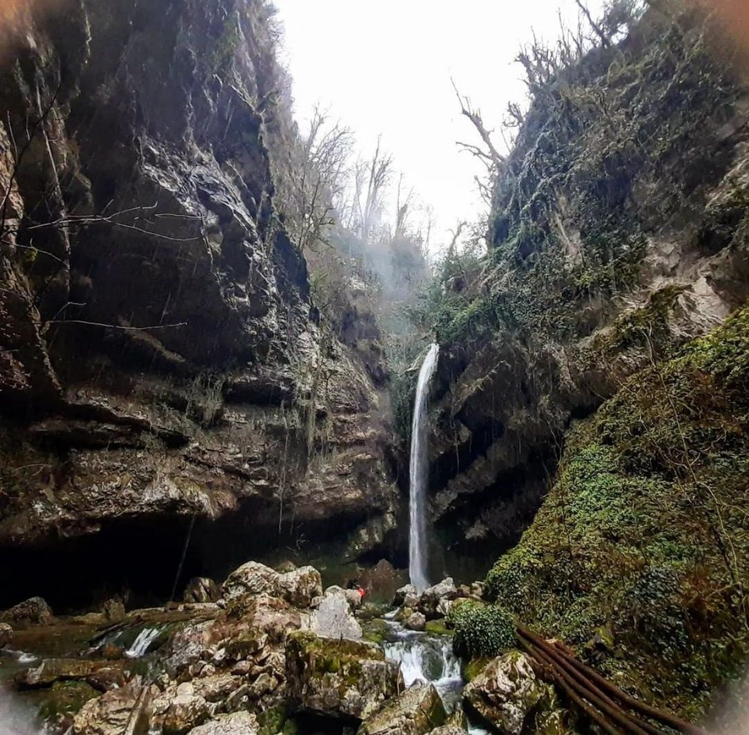 Вода водопад