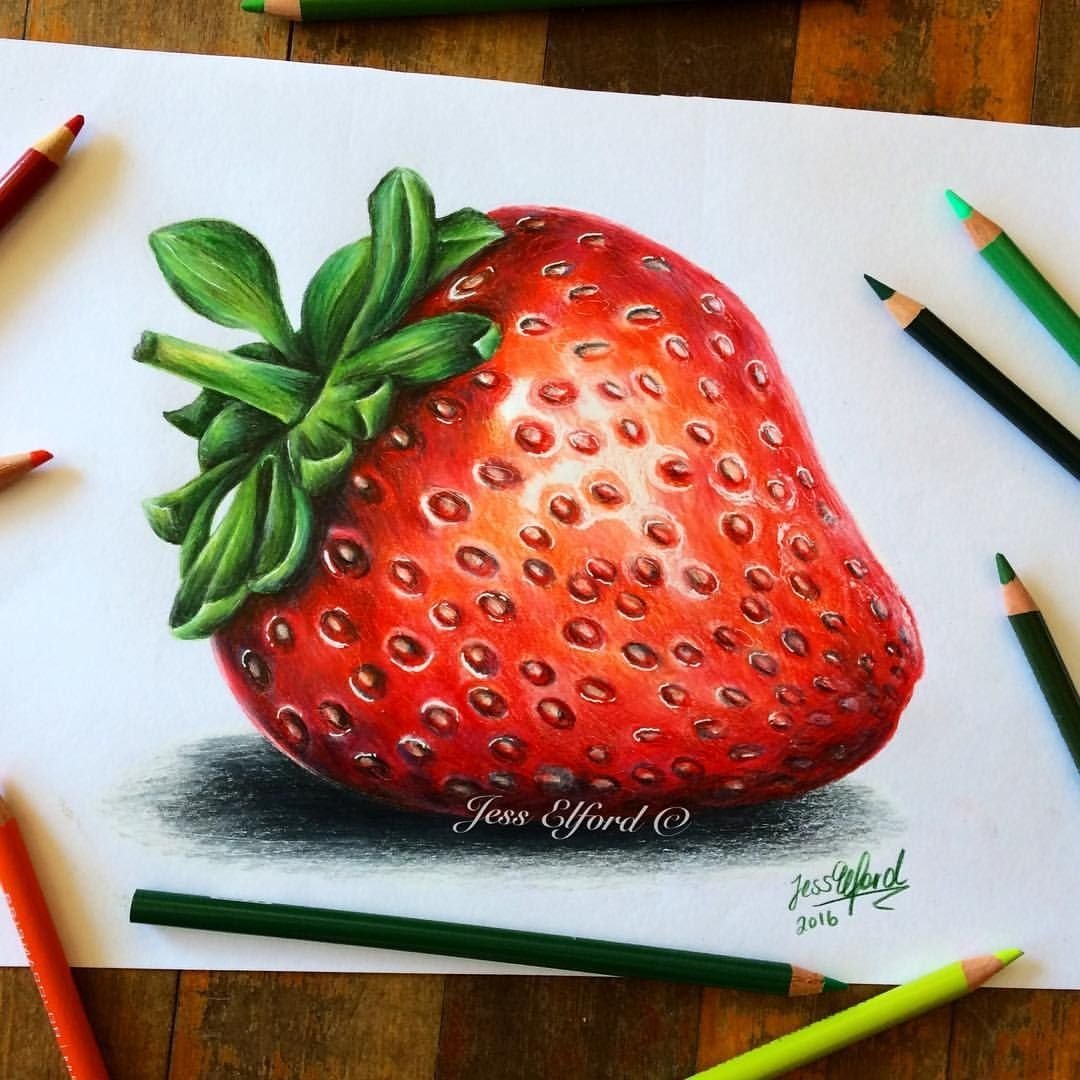 Клубника маркерами