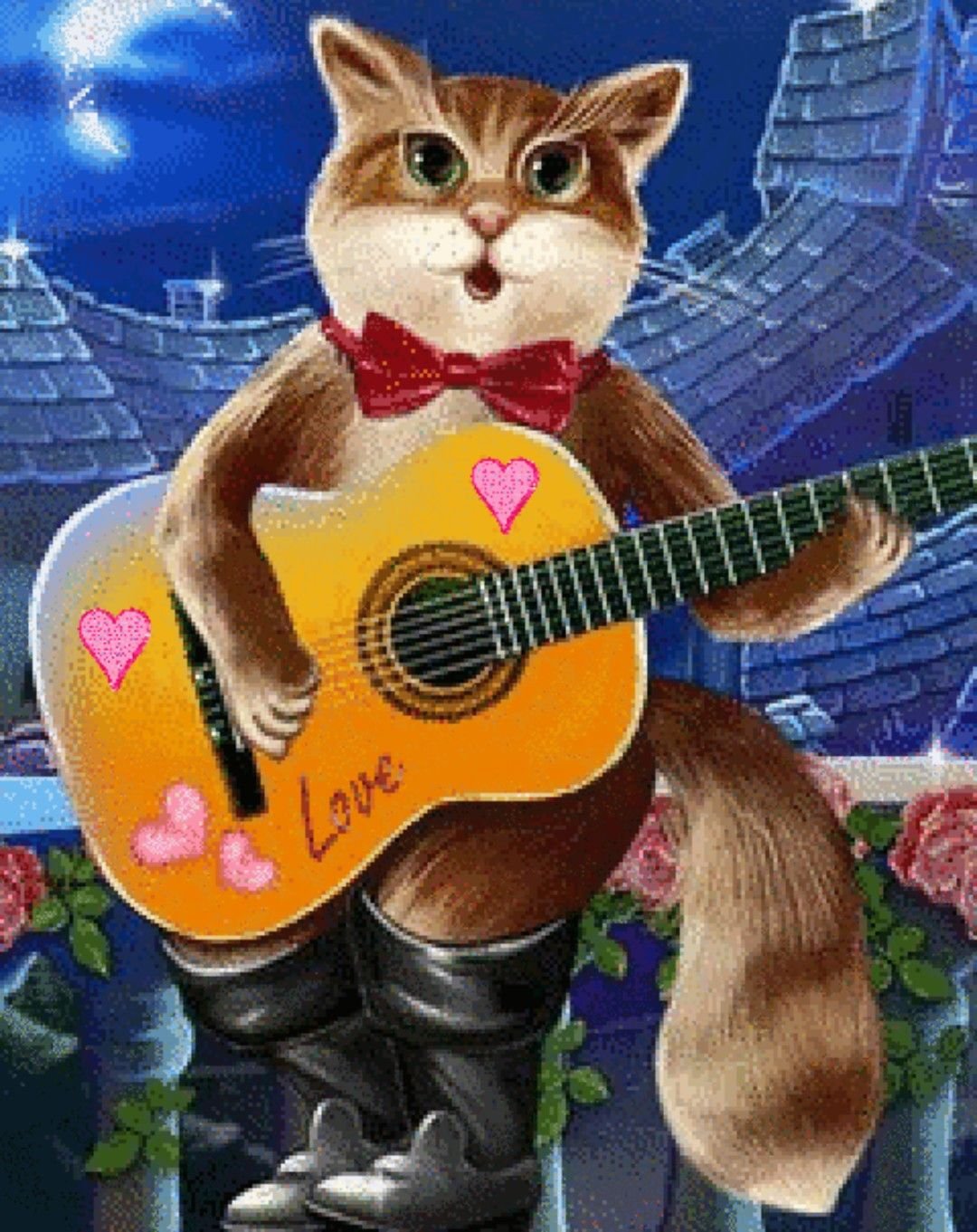 Мартовский кот с гитарой