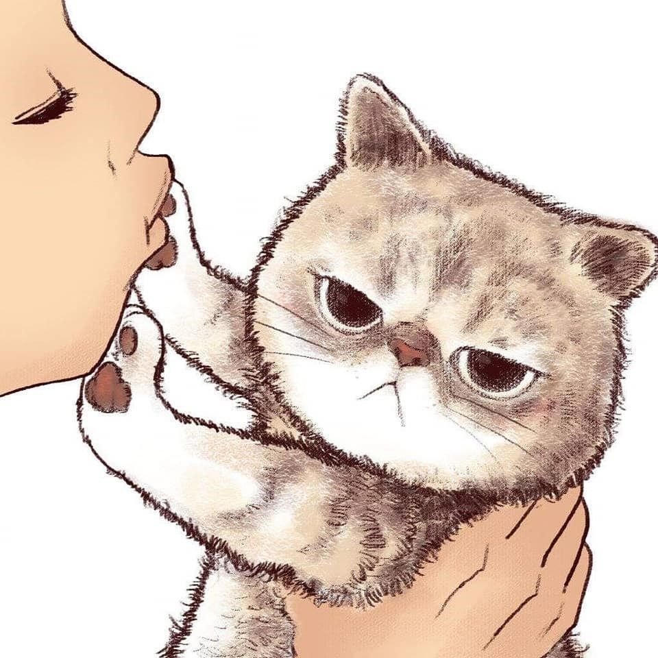 Кот с поцелуйчиком