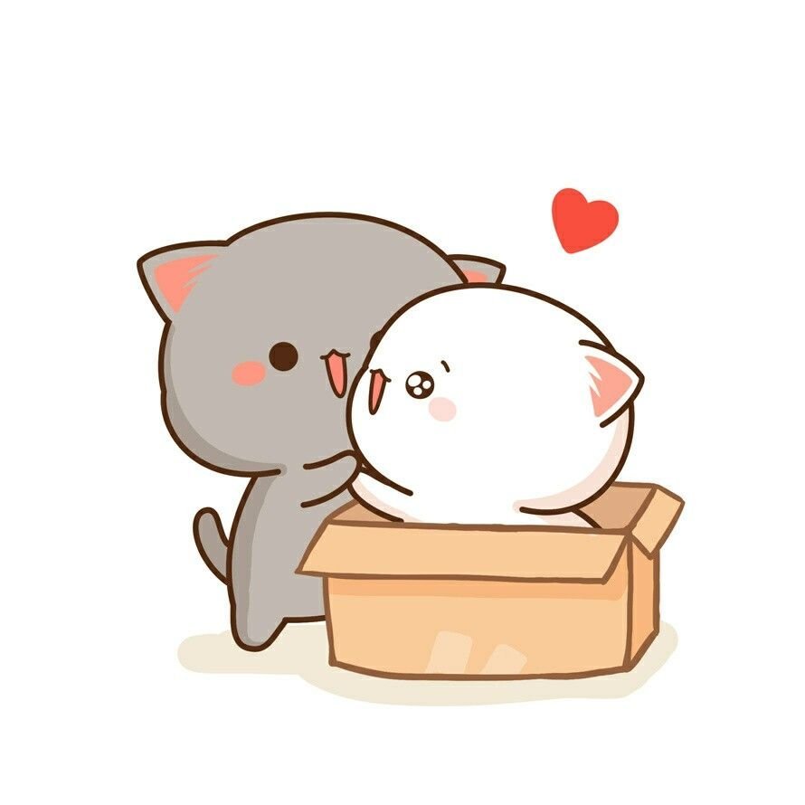 Котики любовь мультяшные