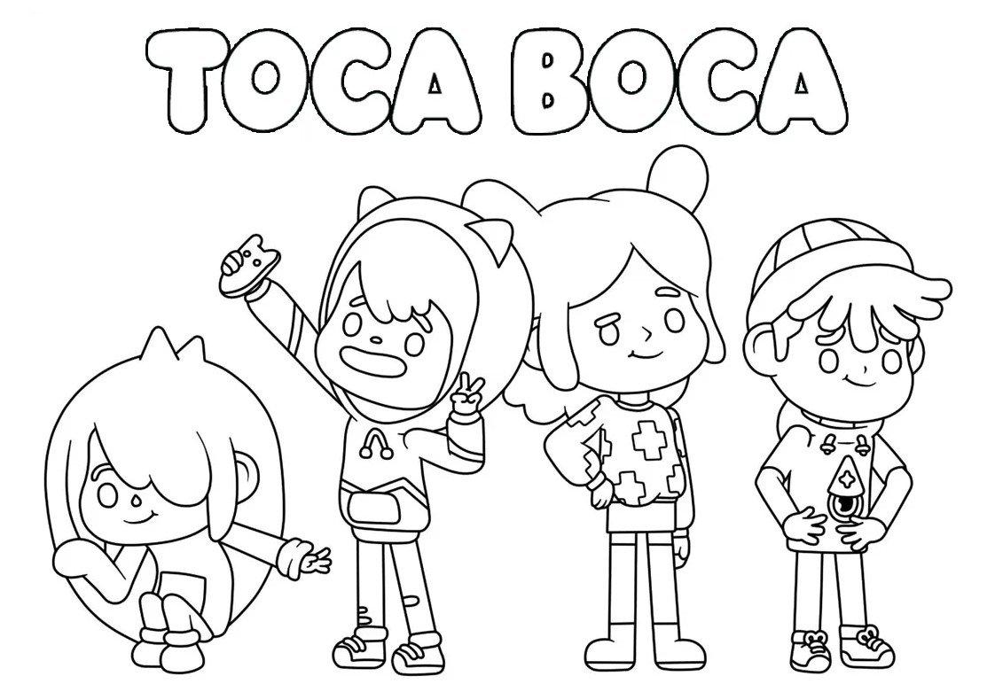 Toca boca раскраска