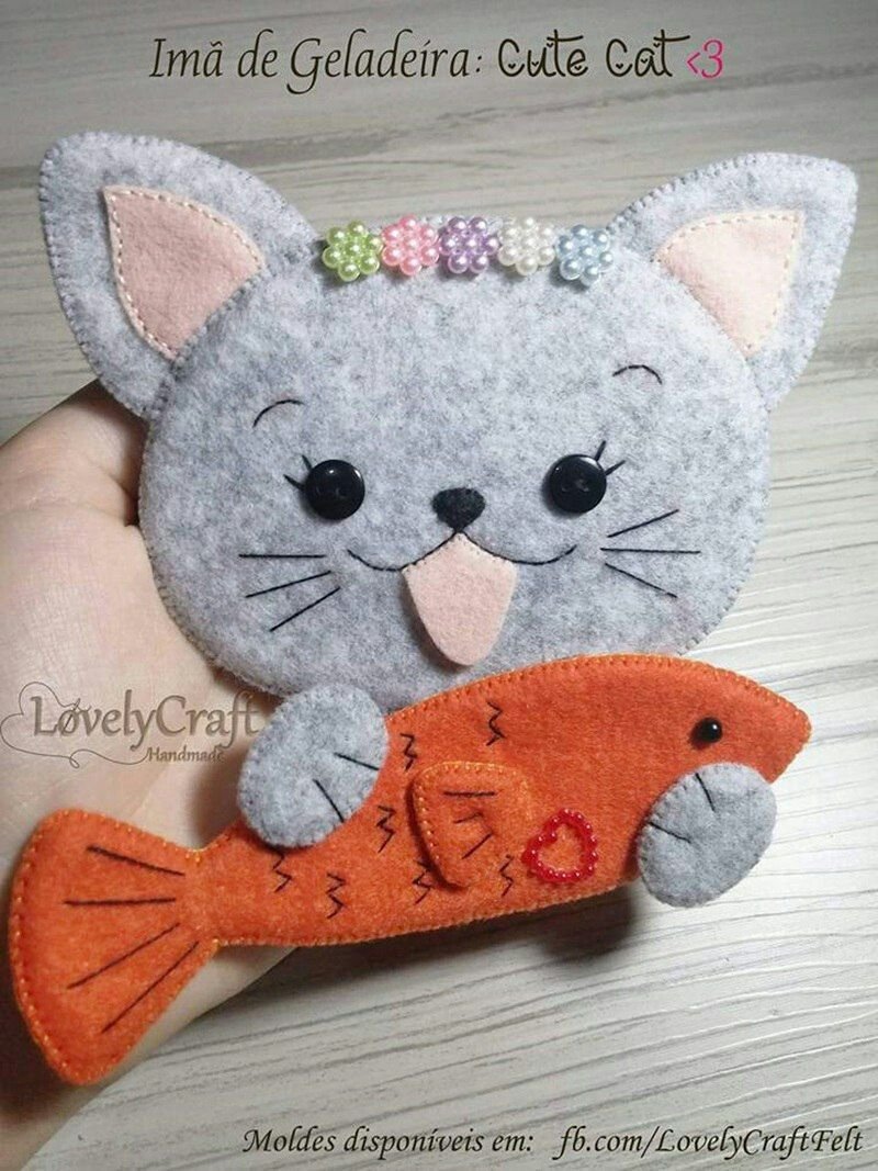 Мордочка кошки из фетра