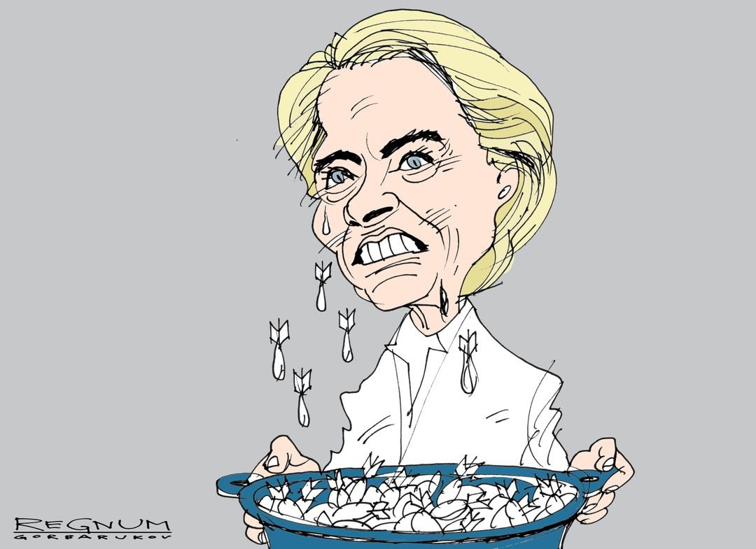 Урсула фон дер Ляйен карикатура