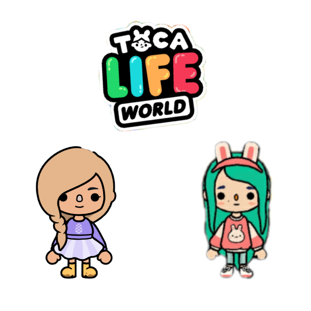 Toca Life World персонажи на белом фоне