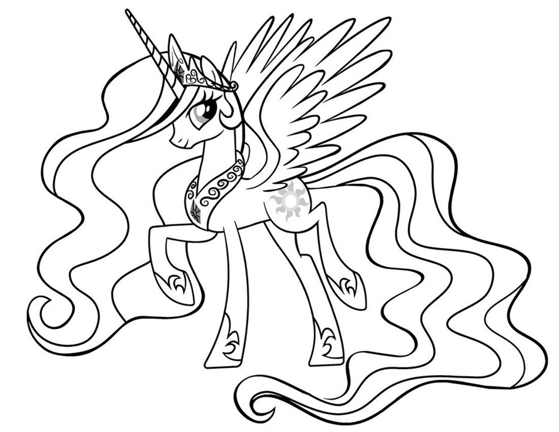 Раскраски my little Pony принцесса Луна