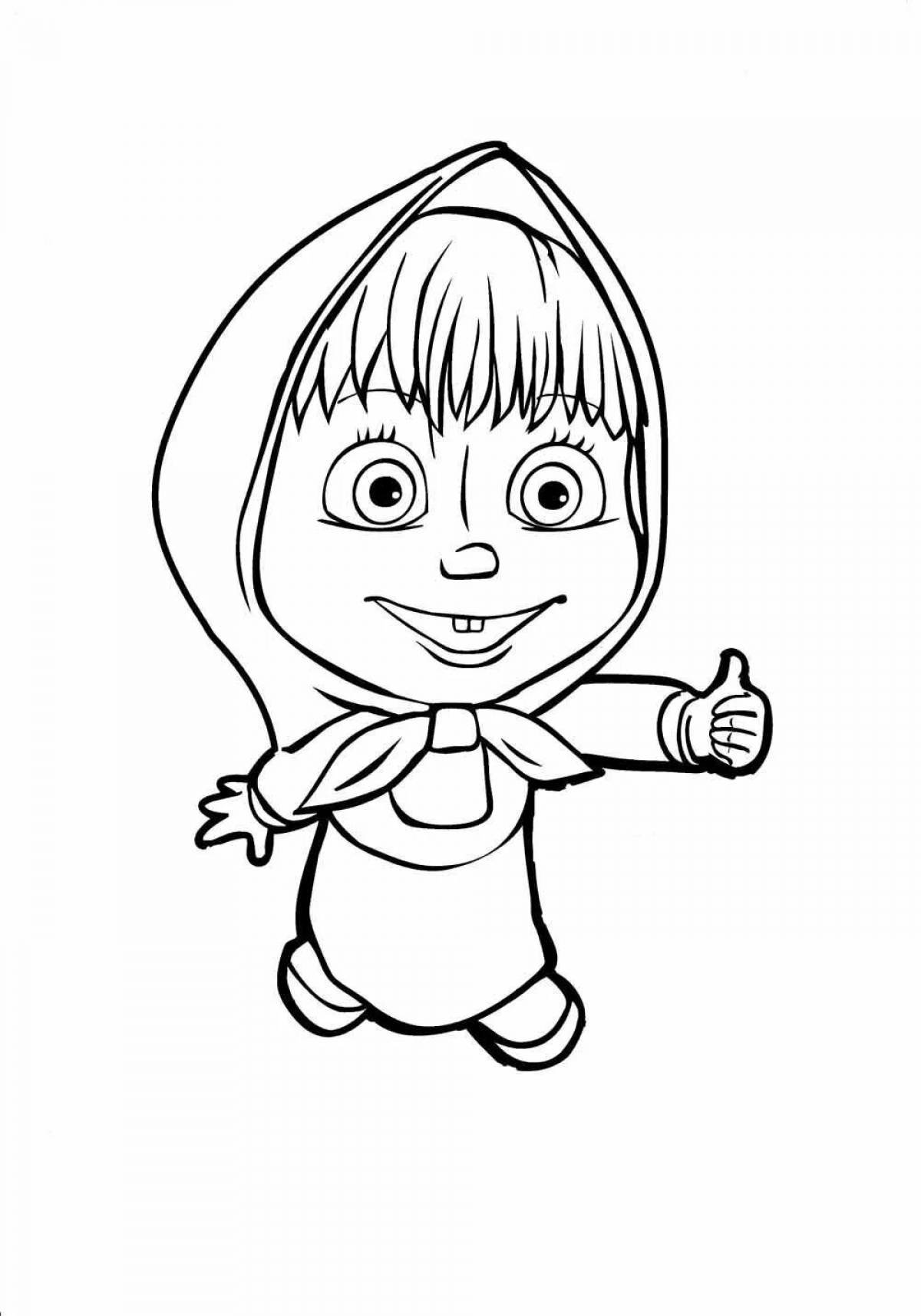 Раскраска Маша ученица