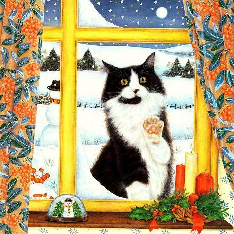 Энн Мортимер коты зима